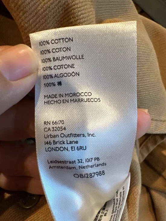 Free People We The Free Tan Medium Overalls Wide Straight Leg Utility Boho - Picture 10 of 10